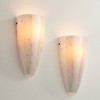 Possini Euro Design Emelle Modern Wall Light Sconces Set of 2 Caramel Amber Art Glass Hardwire 7" Fixture for Bedroom Bathroom Vanity Living Room Home - 2 of 4