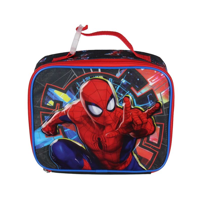 Marvel Comics Spider-Man Lunch Box insulated Superhero Lunch Bag Tote Black, 2 of 6