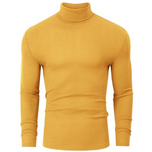 Coolmee Men's Slim Fit Basic Turtleneck Long Sleeve Lightweight Pullover Sweaters Casual Knitted Tops - 1 of 4