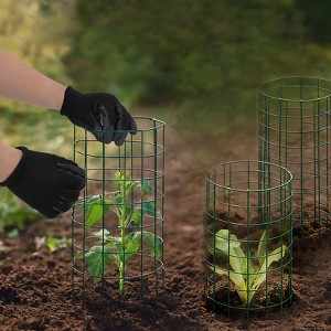 18-Pack Heavy Duty Plant Covers with Stakes, Plastic-Coated Steel Garden Fencing - 1 of 4