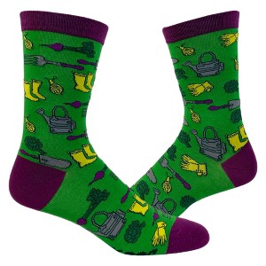 Crazy Dog T-Shirts Women's Gardening Tools Socks Funny Vegetable Gardener Graphic Novelty Footwear - 1 of 4