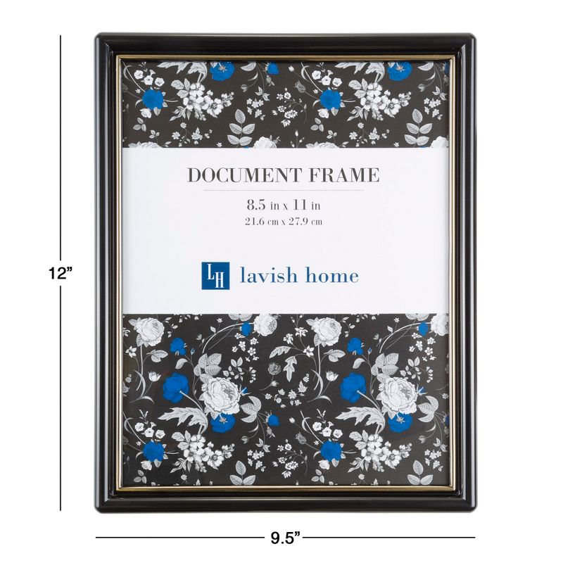Hasting Home Set of Six, Black Picture Frames with Stand and Hooks, 2 of 5