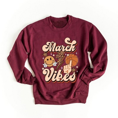 Simply Sage Market Women's Graphic Sweatshirt March Vibes Basketball Cheetah
