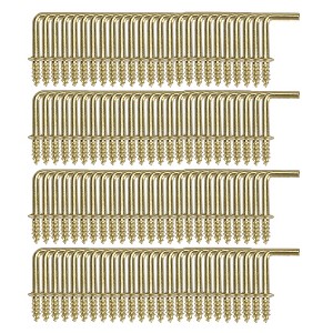 Unique Bargains Home Cup Square Vinyl Coated Metal Screw-in Hanger Holder Hooks 100 Pcs - 1 of 4