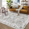 Vintage Persian Area Rug Farmhouse Floral Machine Washable Rug, Stain Resistant Non-Slip - 2 of 4