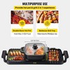 VEVOR 2-in-1 Electric Grill & Hot Pot, 2400W BBQ Pan with Dual Temp Control,Smokeless,Nonstick Coating,Multifunctional Teppanyaki Grill for 1-8 People - 3 of 4