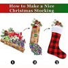 Aoibox 6 Pack 18 Inch Large Red Black Buffalo Plaid Christmas Stockings Bulk Fireplace Hanging Stockings for Family Holiday Decor - 4 of 4