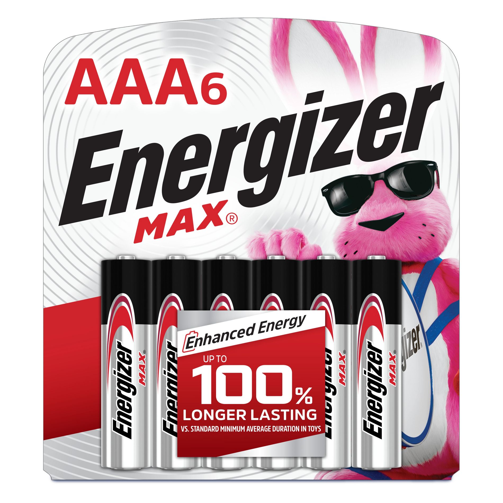 Energizer Max AAA Batteries - 6pk Alkaline Battery: 1.5V Silver Single-Use Power