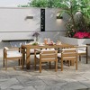 TiramisuBest 7-Piece Patio Dining Set for 6 - 70.8" Rectangle Table, Removable Cushions, Gray+Beige Fabric for Backyard/Garden/Poolside - 4 of 4