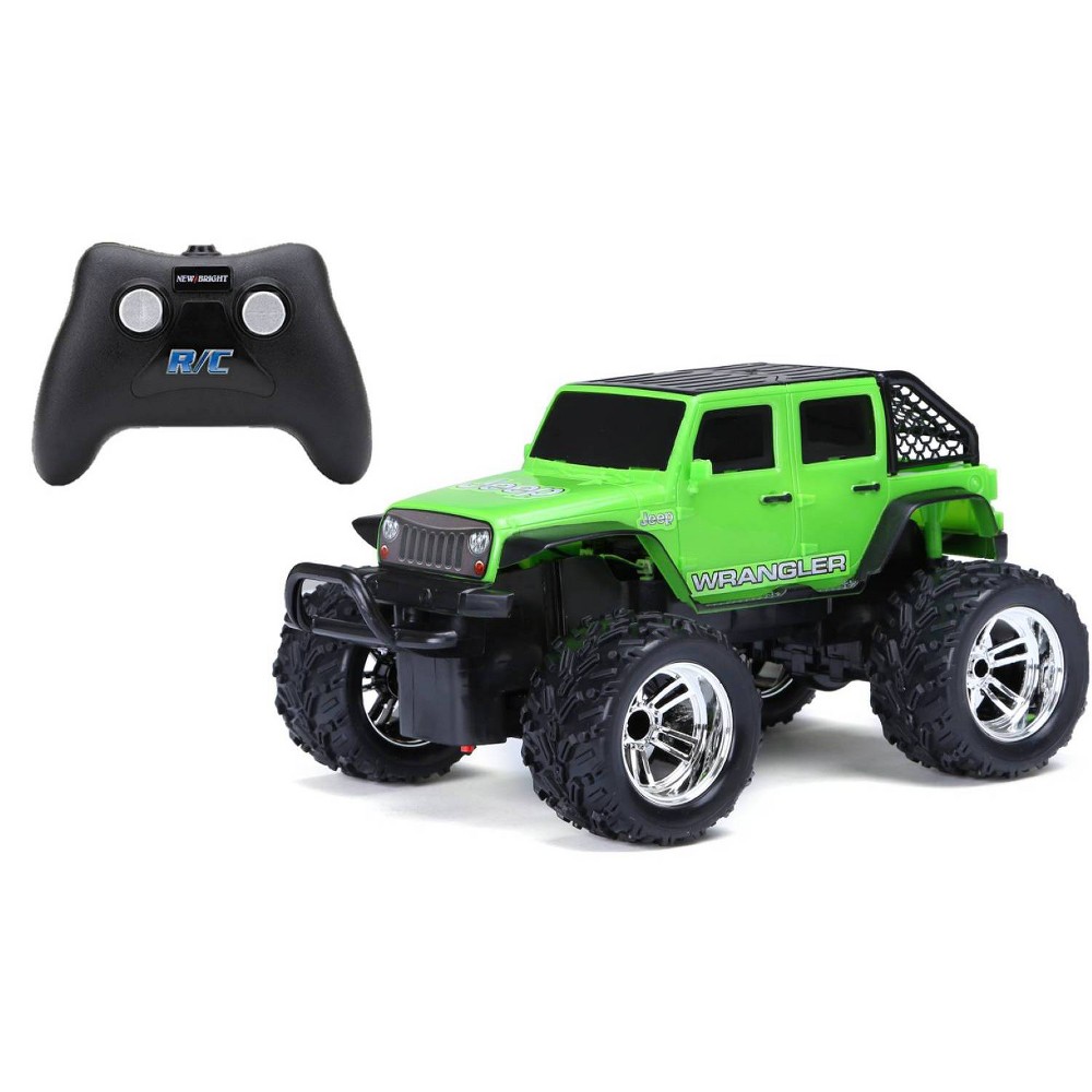 UPC 050211218220 product image for New Bright Remote Control RC FF Chargers Jeep Wrangler - Green - 1:18 Scale | upcitemdb.com