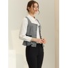 Allegra K Women's Vintage Peplum Hem Button Racerback Dressy Waistcoat Vest - 3 of 4