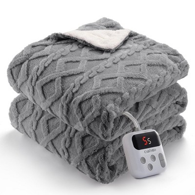 Heated Blanket Throw, Soft Washable Electric Blanket, Heating Blanket for Bedding, With 10 Heat Settings, Fast Heating