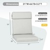 Aoodor Outdoor High Back Dining Chair Cushion Set, Water Proof & Stain Resistant Polyester Fabric Cover with Ties and Zipper, Set of 4 - 4 of 4