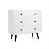 HDZNVF 4 Drawers Dresser Chest of Drawers Free Standing Sideboard Cabinet - 4 of 4