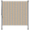 Outdoor Roller Blind Yellow and White, Anthracite vidaXL - 3 of 4