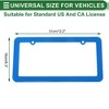 Unique Bargains License Stainless Steel with Screws Caps 2 Round Hole Wide Frame - 4 of 4