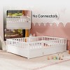 Wood Floor Bed with Safety Fence, Pine Montessori Frame with Door for Kids Bedroom or Playroom Use - Baofuwish - 3 of 4