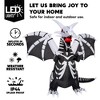 Joyfy 8 FT Halloween Inflatables Outdoor Decoration, Inflatable Skeleton Dragon with Red LED Eyes for for Halloween Outdoor Yard Lawn Party Decoration - 2 of 4