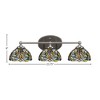 Toltec Lighting Capri 3 - Light Vanity in  Brushed Nickel with 7" Kaleidoscope Art Glass Shade - 2 of 2