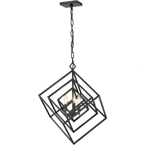 Z-Lite Euclid 3 - Light Chandelier in  Matte Black - 1 of 4