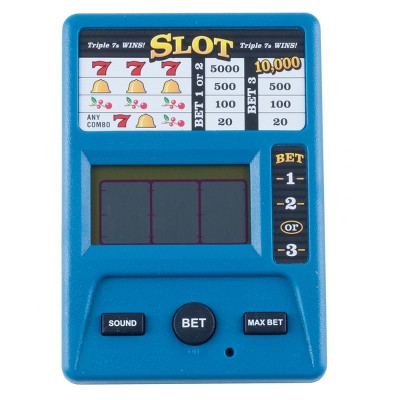 Toy Time Slot Machine Handheld Video Game - Blue