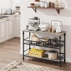 43" Narrow Console Table with Shelves, 3 Tier Industrial Entryway Sofa Table, Space Saving Rustic Hallway, Living Room Side Table - 4 of 4