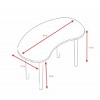Syemin End Tables Nut-Shaped Coffee Table, Mid-Century Modern Coffee Table, Modern Abstract Shaped Living Room Tables, White, 35.04"*20.87"*16.14" - 4 of 4