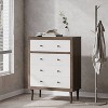 Christopher Knight Home Nystrom Mid-Century Modern 4 Drawer Dresser Walnut/White - image 2 of 4