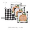 Annie Black Check Pumpkin Trivet 8x8 Set of 3 - 4 of 4