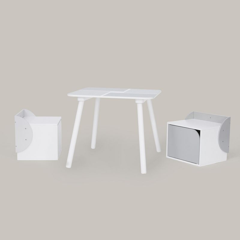 Fantasy Fields by Teamson Kids - Biscay Bricks Table & Chairs Kids Furniture - Grey, 1 of 12