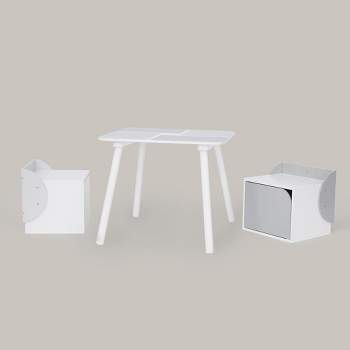 Fantasy Fields by Teamson Kids - Biscay Bricks Table & Chairs Kids Furniture - Grey