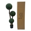 Artificial Topiary Ball Tree Indoor and Outdoor, Faux Boxwood Plants Topiary Triple Ball Tree Milan Grass Ball Trees , 1 Pack - 3 of 4