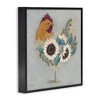 Stupell Industries Rooster with Layered Floral Blossoms Framed Giclee Art, Black, 24" x 24" - 2 of 4