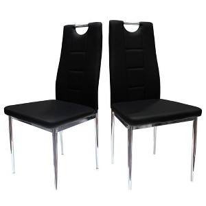 Best Master Furniture,Beverly Faux Leather Upholstered Side Chair (Set of 2) - 1 of 3