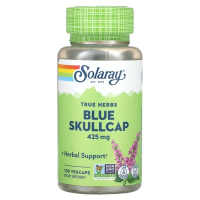 Solaray True Herbs, Blue Skullcap, 425 mg, 100 VegCaps