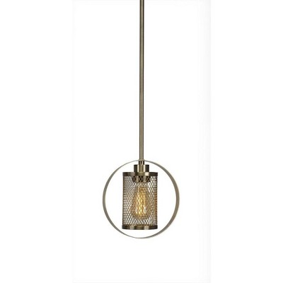 Toltec Lighting Infinity 1 - Light Pendant in  New Aged Brass