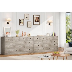 12-Drawer Dresser with Built-in Power Hub - 61" Wide, 2 AC & 2 USB Ports, Adjustable Drawers, Anti-Tip Design, Modern Storage - 1 of 4