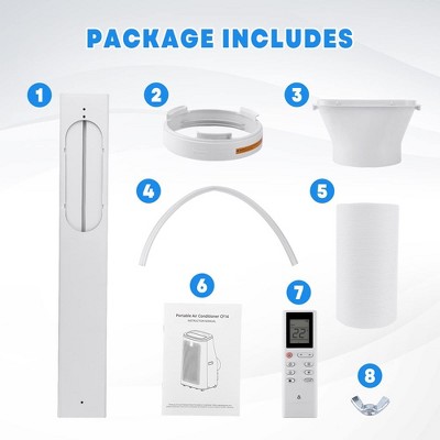 Aeric 8,000 BTU White Portable Air Conditioner with Remote