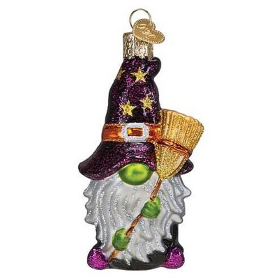 Old World Christmas 4.0 Inch Witch Gnome Clever Disguise Playing Tricks Tree Ornaments
