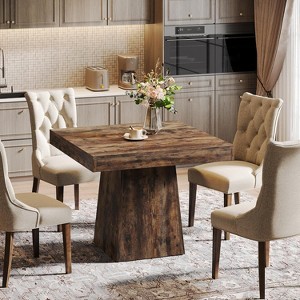 Tribesigns Square Dining Table for 4, 31.5-Inch Small Kitchen Table with Sturdy Pedestal Base, for Dining Room, Living Room, Kitchen - 1 of 4