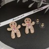 Festive Gingerbread Studs - Hypoallergenic CZ Accented Design for a Sweet & Safe Holiday Look - 3 of 4
