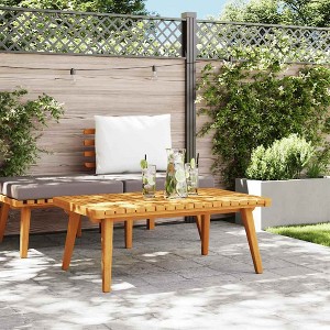 Garden Coffee Table Golden brown Solid acacia wood vidaXL - 1 of 4