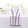 Big Dot of Happiness Purple Stripes - Petite Simple Party Paper Table Runner - 12 x 60 inches - 2 of 4
