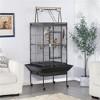 Yaheetech 68.5''H Play Top Parrot Cage Metal Rolling Bird Cage Black - 2 of 4