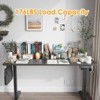 NicBex 55" Electric Height Adjustable Standing Desk,Sit Stand Computer Desk with Sturdy Steel Frame,Hooks,Home Office Desk with Splice Board,Walnut - 2 of 4