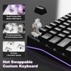 MaseiKar AL65 Wireless Mechanical Keyboard,Support QMK/VIA Software Gasket Structure,60% Hot Swappable with RGB Backlit BT/2.4G/USB-C - 3 of 4