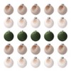 25PCS 6 cm Velvet Christmas Ornament Balls Set - Green Brown Neutral Classic Textured Décor for Xmas Tree Holiday Wedding Party Decorations - 3 of 4
