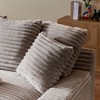 XIYUYEU Modern Double Sleeper Sofa, Corduroy Upholstered Cloud Sofa Couch with Square Armrests for Living Room, Bedroom, Grayish Brown - 4 of 4