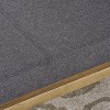 Airsurfer Modern Industrial Upholstered Bench with Hairpin Metal Legs, Wood Frame & Charcoal Cushion for Living Room, Entryway or Bedroom - 4 of 4