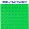 Strictly Briks Large Classic Stackable Baseplates, For Building Bricks, Bases for Tables, Mats, Green, 4 Pack, 10x10 Inches - image 3 of 4